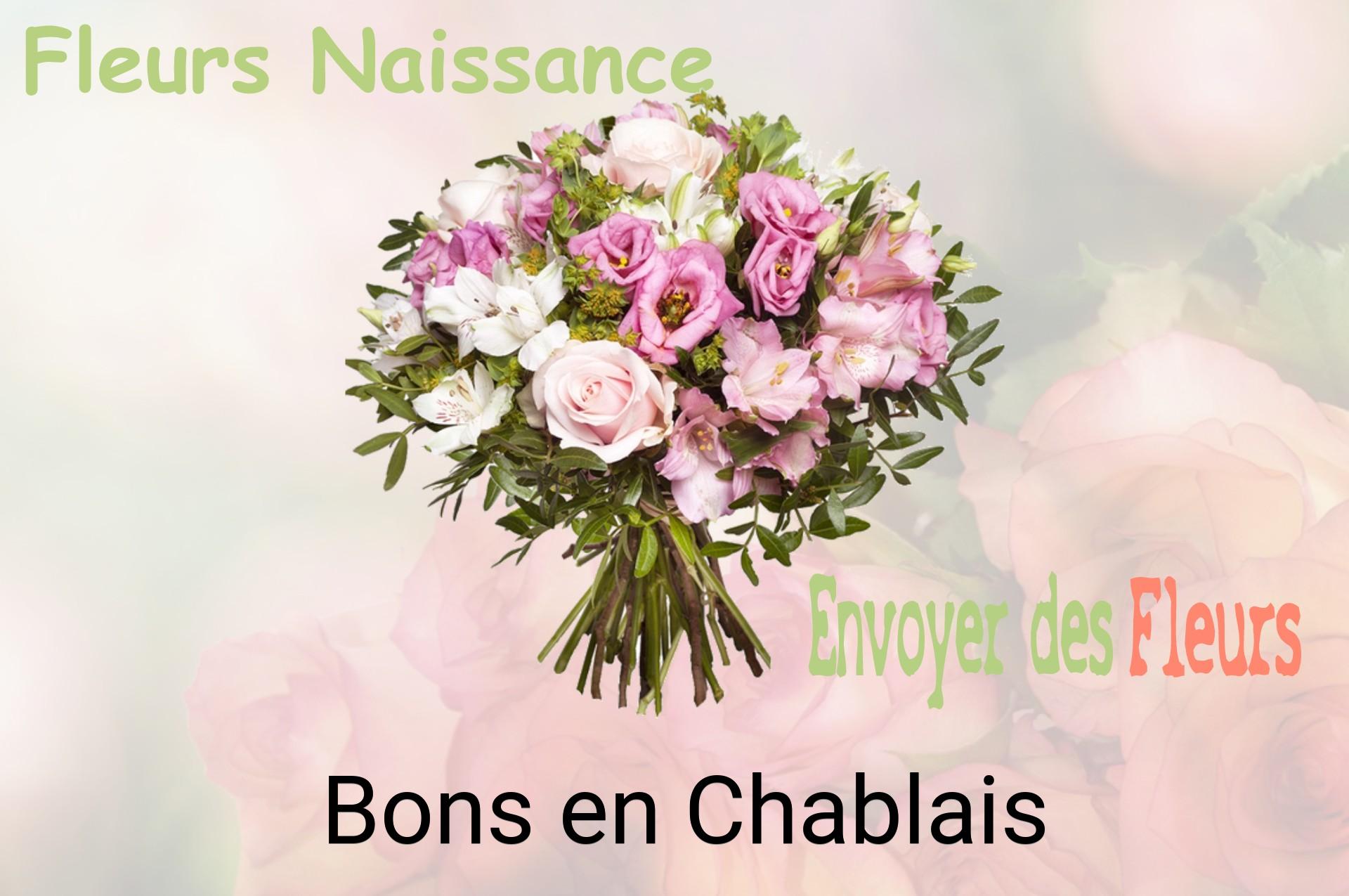 Bouquet de fleurs de naissance livré à Bons-en-Chablais
