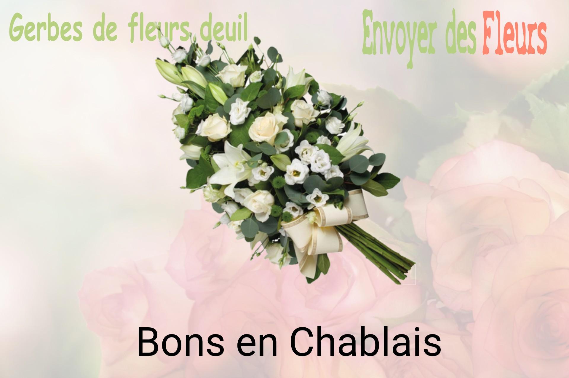 Gerbe de fleurs de deuil livrée à Bons-en-Chablais